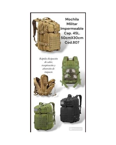 Mochila Camuflada Militar