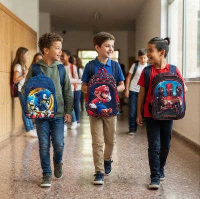 🎒 MOCHILA INFANTIL DE ESPALDA JARDÍN Y PRIMARIA 3D VARIOS PERSONAJES MESSI SPIDERMAN BLUEY SONIC MARIO DRAGON BALL Z 🚨