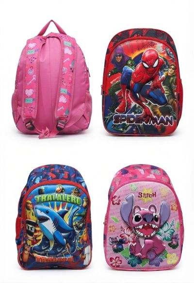 🎒 MOCHILA INFANTIL DE ESPALDA JARDÍN Y PRIMARIA 3D SPIDERMAN STITCH K-POP DEMON HUNTERS TRALALERO TIBURÓN 🚨